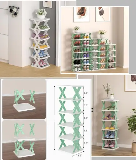 5-Tier Folding Shoe Rack